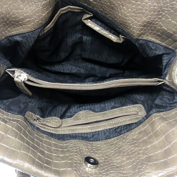 Jennifer Lopez Snake Reptile Embossed Tote Handbag - Picture 7 of 7